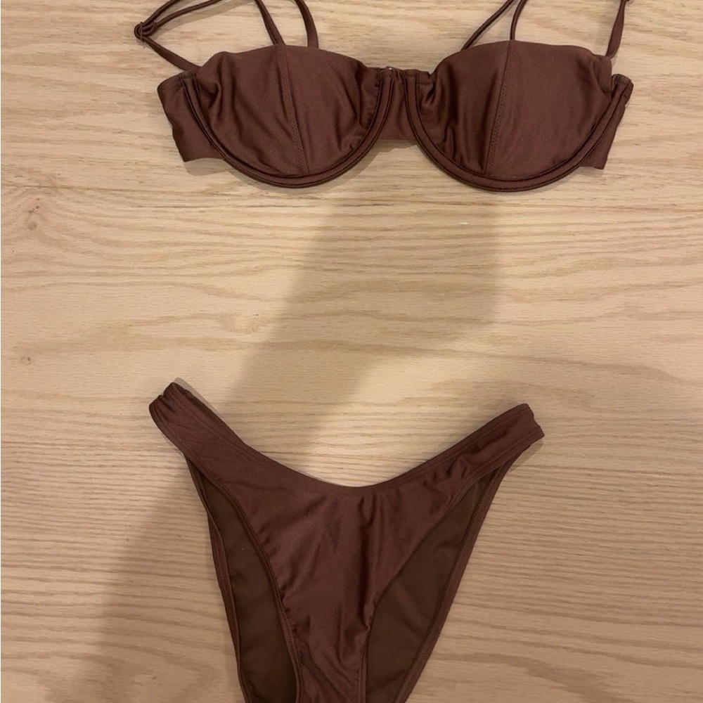 Pacsun Brown Underwire Bikini Set